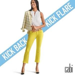 CAbi Women's Yellow Ankle Cropped Jeans